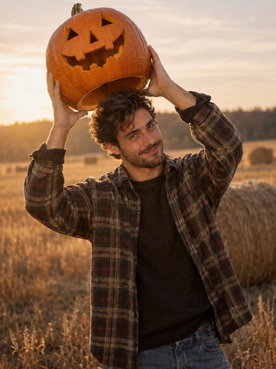 Pumpkin Head Photoshoot Halloween style preview